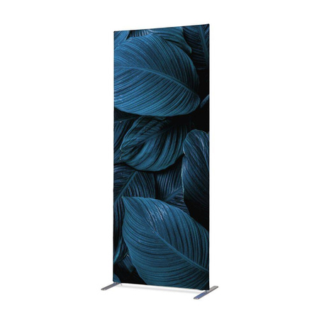 Textile Room Divider Deco 100-200 Double Botanical Blue Leaves