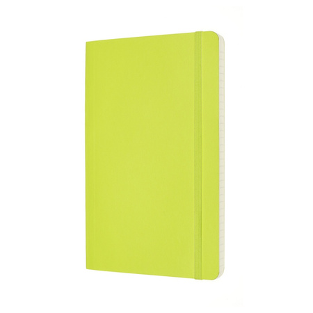 Notes MOLESKINE Classic L (13x21cm), w linie, miękka oprawa, 192 strony, lemon green