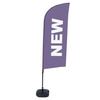 Beach Flag Alu Wind Complete Set New Purple German