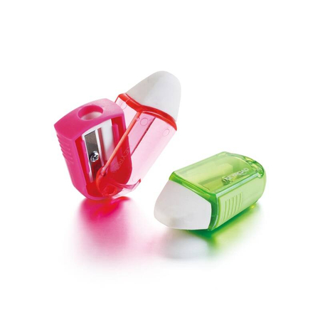 Temperówka plastikowa KEYROAD z gumką, Twist, pojedyńcza, w plastikowej tubie