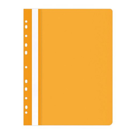 Skoroszyt OFFICE PRODUCTS, PP, A4, miękki, 100/170mikr., wpinany, pomarańczowy