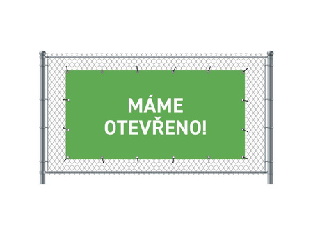 Fence Banner 200 x 100 cm Hiring English Red