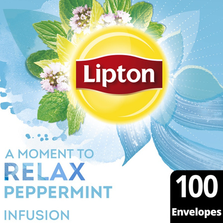 Herbata LIPTON Feel Good Selection, Relax, mięta, 100 kopert