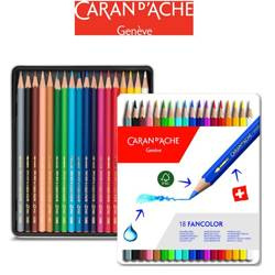 Kredki CARAN D'ACHE Fancolor, metalowe pudełko, 18 szt.