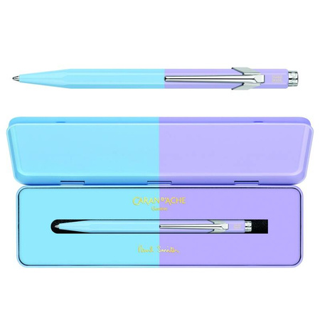 Długopis CARAN D'ACHE 849 Paul Smith Edycja 4, M, w pudełku, Sky Blue/Lavender