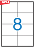 Etykiety uniwersalne APLI, 105x74mm, prostokątne, białe 100 ark.