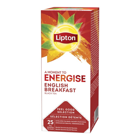 Herbata LIPTON Feel Good Selection, Energise, English Breakfast, 25 kopert