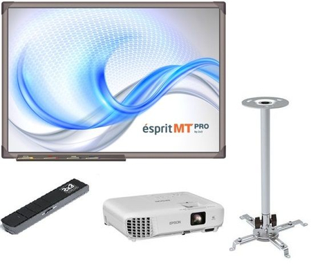 Zestaw interaktywny nr. 7 (Tablica interaktyna MTPRO; Projektor Epson EB-X05; UPB2; WL002)