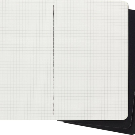 Zestaw 3 Zeszytów MOLESKINE Cahier Journals L (13x21cm) w kratkę, 80 strony, czarny