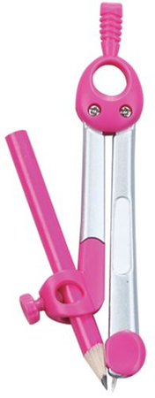 Cyrkiel KEYROAD Jelly-Bean, metalowy, w etui, pakowane w display, mix kolorów