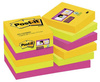 Bloczek samoprzylepny POST-IT® Super Sticky (622-12SSRIO-EU), 47,6x47,6mm, 12x90 kart., paleta Rio de Janeiro