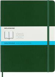 Notes MOLESKINE XL (19x25cm) w kropki, miękka oprawa, myrtle green, 192 strony, zielony