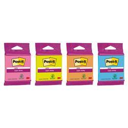 Karteczki samoprzylepne Post-it Super Sticky, 76x76mm, 45 kart., mix kolorów