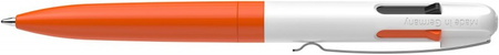 Długopis automatyczny SCHNEIDER TAKE 4 Neon, M, 4 kolory wkładu, pomarańczowo-biały
