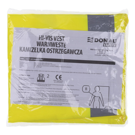 Kamizelka ostrzegawcza DONAU SAFETY, rozm. 2XL, żółta