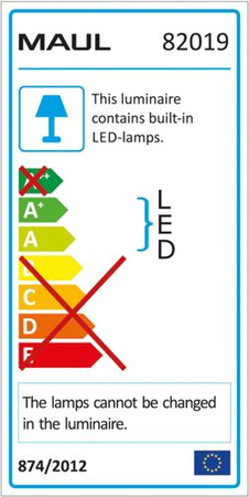 Lampka LED na biurko MAULpulse Colour Vario, 7W, ze ściemniaczem, srebrno-czarna