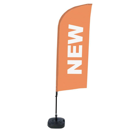 Beachflag Alu Wind Komplett-Set Neu Orange Deutsch
