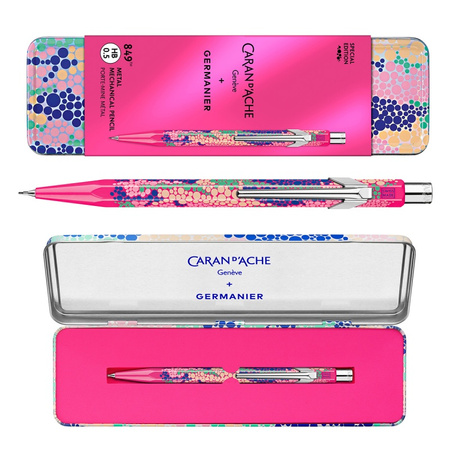 Ołówek mechaniczny CARAN D'ACHE 844 Germanier, 0,5mm, w pudełku, różowy neonowy