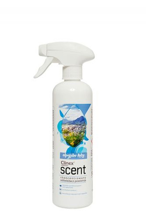 Odświeżacz powietrza CLINEX Scent Alpejska Łąka 500ml, skoncentrowany