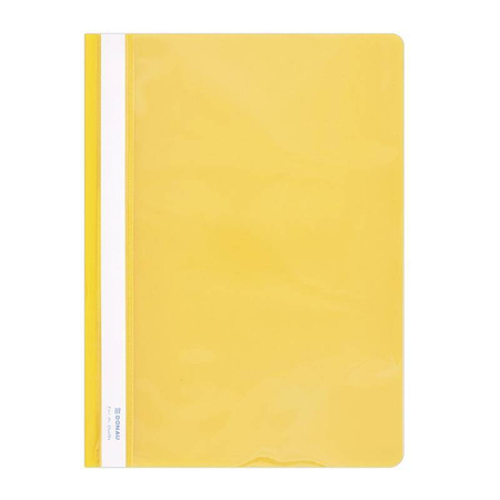 Skoroszyt DONAU, PVC, A4, twardy, 150/160mikr., żółty