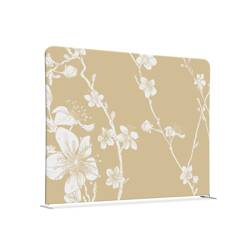Textile Room Divider 150-150 Double Abstract Japanese Cherry Blossom Beige