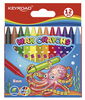 Kredki świecowe KEYROAD, 12szt., 8mm, pakowane na displayu, mix kolorów