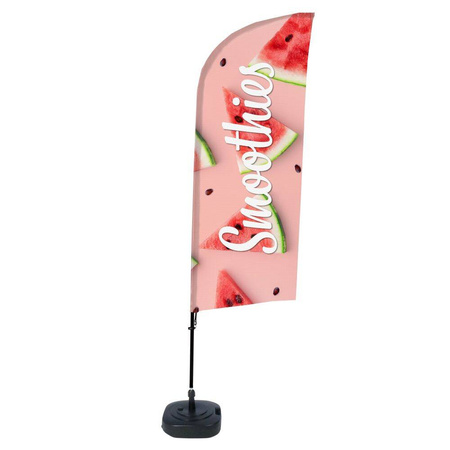 Beachflag Alu Wind Komplett-Set Smoothies Wassermelone