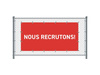 Fence Banner 200 x 100 cm Hiring French Red