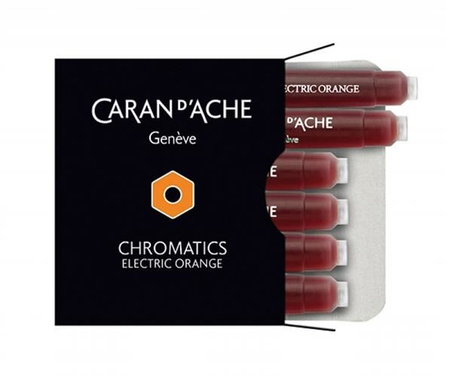 Naboje CARAN D'ACHE Chromatics Electric Orange, 6szt., pomarańczowe
