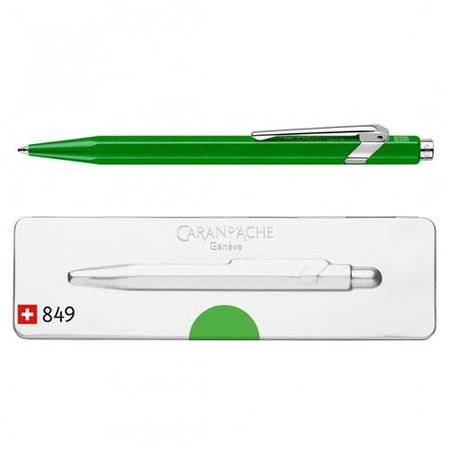 Długopis CARAN D'ACHE 849 Pop Line Metal-X, M, w pudełku, zielony