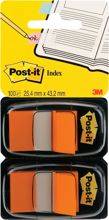 Zakładki indeksujące POST-IT® (680-O2EU), PP, 25,4x43,2mm, 2x50 kart., pomarańczowy