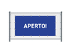 Fence Banner 200 x 100 cm Open Italian Blue