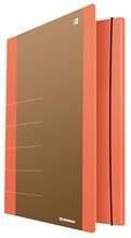 Teczka z gumką DONAU Life, Karton, A4, 500gsm, 3-skrz., pomarańczowy