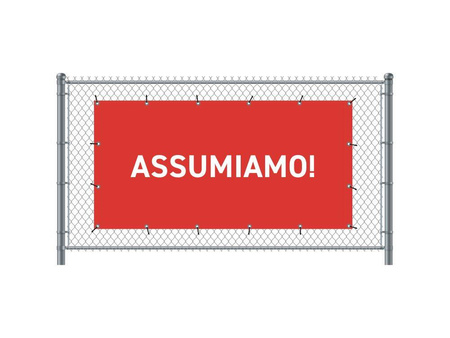 Fence Banner 200 x 100 cm Hiring Italian Red