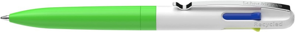 Długopis automatyczny SCHNEIDER TAKE 4 Neon, M, 4 kolory wkładu, zielono-biały