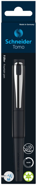 Pióro wieczne SCHNEIDER Tomo, M, w pudełku z zawieszką, czarne