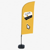 Beachflag Alu Wind Komplett-Set Click & Collect Gelb Englisch