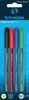 Długopis SCHNEIDER VIZZ, M, 4szt., blister, mix kolorów