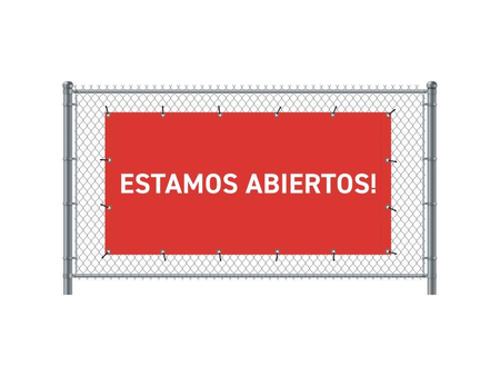 Fence Banner 200 x 100 cm Open Spanish Red
