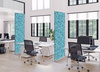 Textile Room Divider Deco 85-200 Double Dots Colour Blue