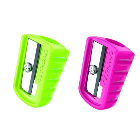 Temperówka plastikowa KEYROAD, pojedyncza, w plastikowej tubie, mix kolorów