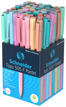 Długopis SCHNEIDER Tops 505, F, 1 szt., mix kolorów pastelowych