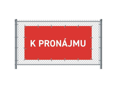 Fence Banner 300 x 140 cm Rent Czech Red