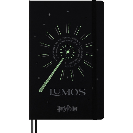 Notatnik MOLESKINE Harry Potter Lumos 2024, 13x21cm, w linie, edycja limitowana