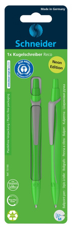 Długopis automatyczny SCHNEIDER Reco, M, blister, mix kolorów neonowych