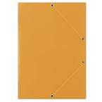 Teczka z gumką DONAU, karton, A4, 400gsm, 3-skrz., pomarańczowa
