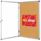 Gablota korkowa BI-OFFICE, 15xA4, 90x120cm, brązowa