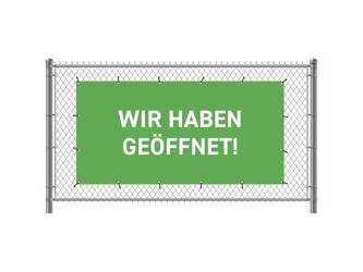 Fence Banner 200 x 100 cm Open German Green