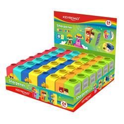 Temperówka KEYROAD Cartoon, plastikowa, podwójna, display, mix kolorów