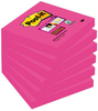 Karteczki samoprzylepne POST-IT® Super sticky, (654-6SS-PNK), 76x76mm, 1x90 kart., fuksja